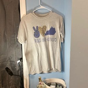 Peace love Kentucky grey medium tee-shirt